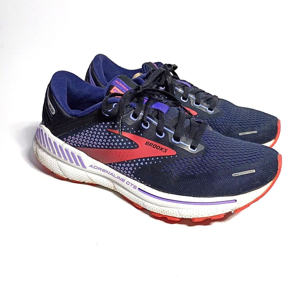 Brooks Adrenaline GTS 22 Running shoes Women's 9.5 Blue Purple Sneakers Fitness